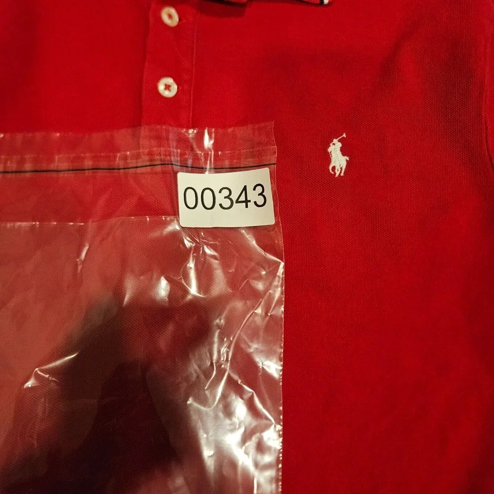 Polo Ralph Lauren Polo Shirt‎ Mens Large Red Short Sleeve Classic Fit Golf Rugby